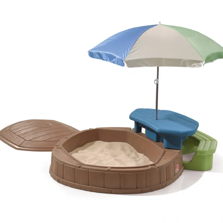 Sandkasten Step 2 Play & Store Sandkiste mit Deckel & Sitzecke